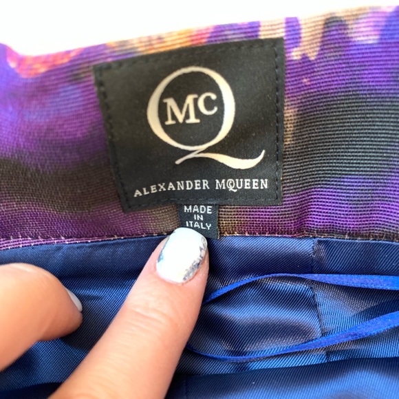 ALEXANDER MCQUEEN High Waisted A-Line Skirt Sz 42 - Picture 2 of 6